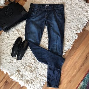 Hudson low rise skinny jeans